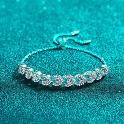 1 Carat Moissanite 925 Sterling Silver Bracelet