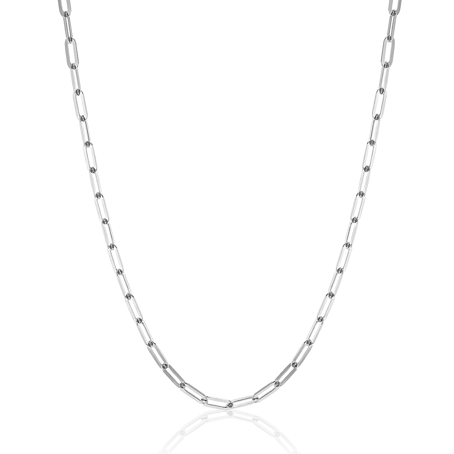 14K Diamond Cut Oval Link Chain Necklace