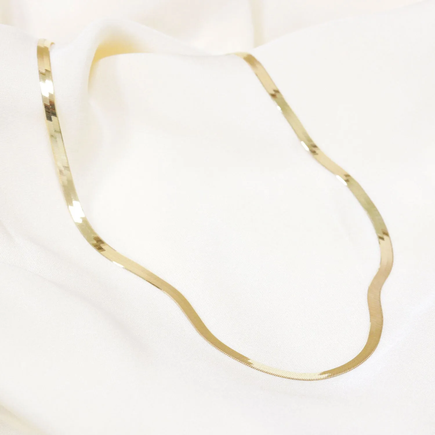 14K Gold Grand Herringbone Necklace