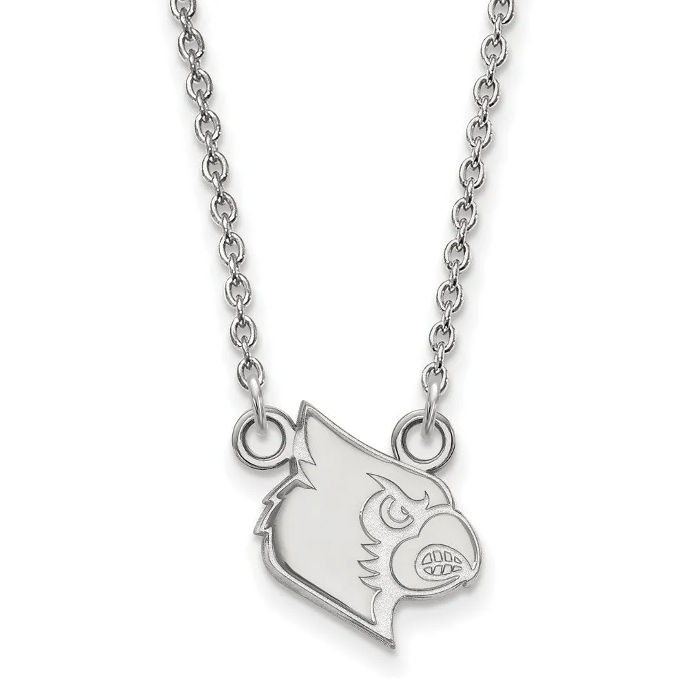 14k White Gold U of Louisville Small Pendant Necklace