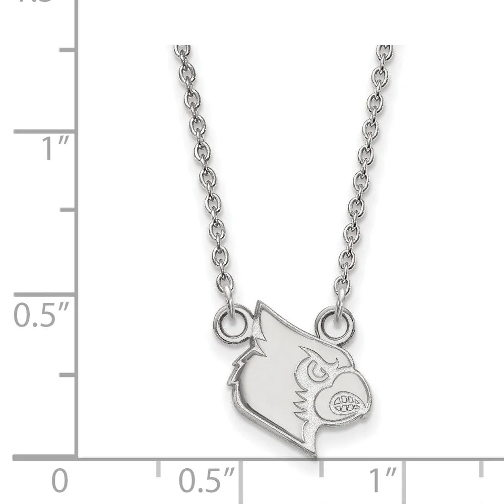 14k White Gold U of Louisville Small Pendant Necklace