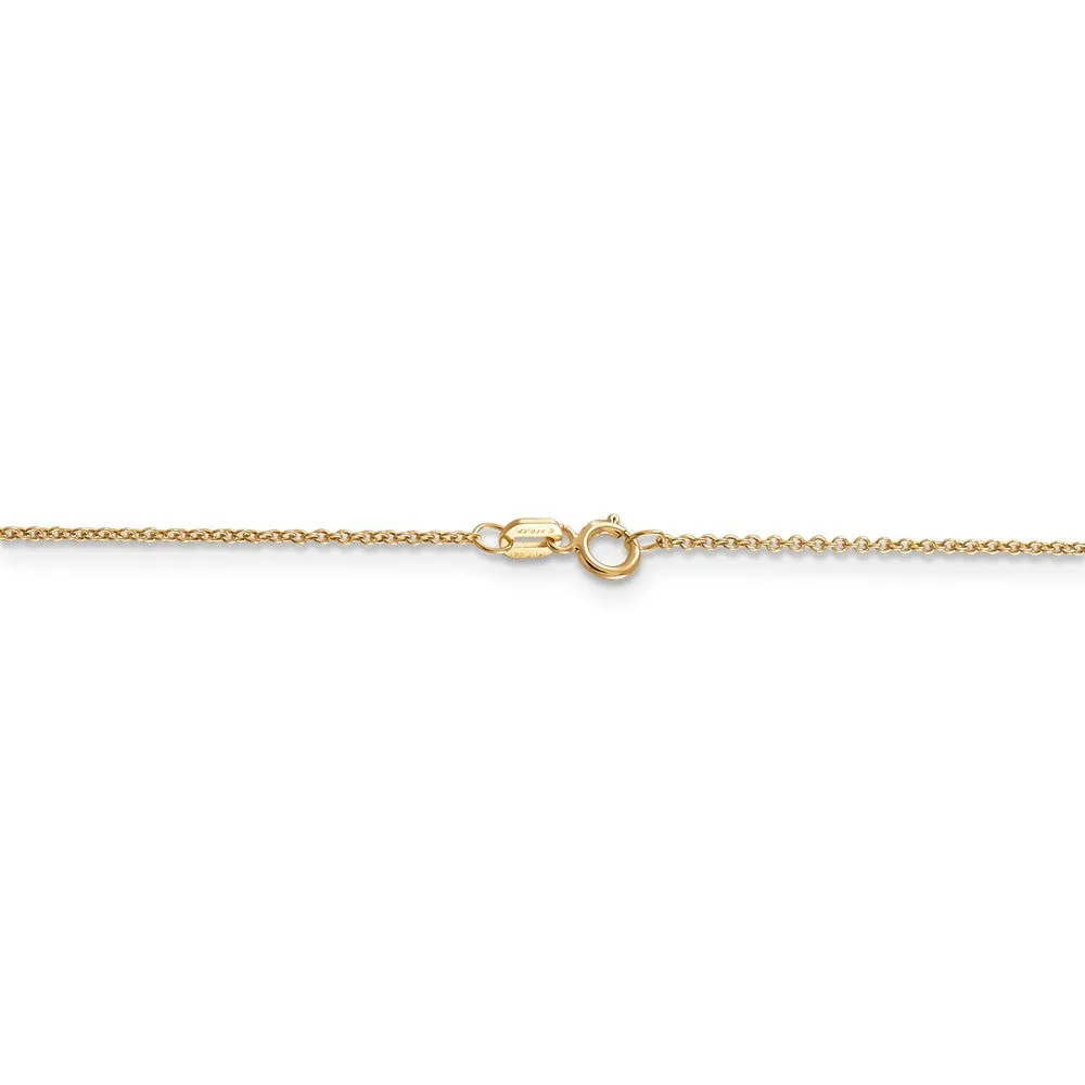 14k Yellow Gold I Love You Hand/Sign Language Necklace