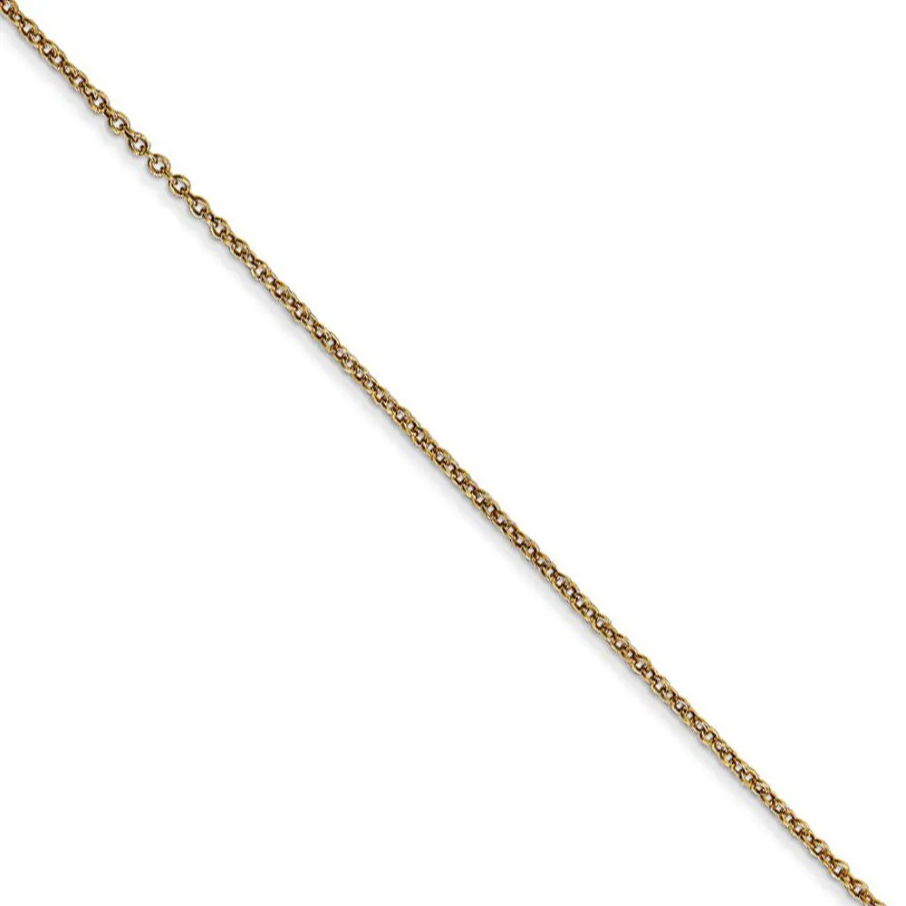 14k Yellow Gold, INRI Crucifix Necklace