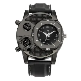 2019 Fashion Sports Thin Silica Gel Quartz Black Watch