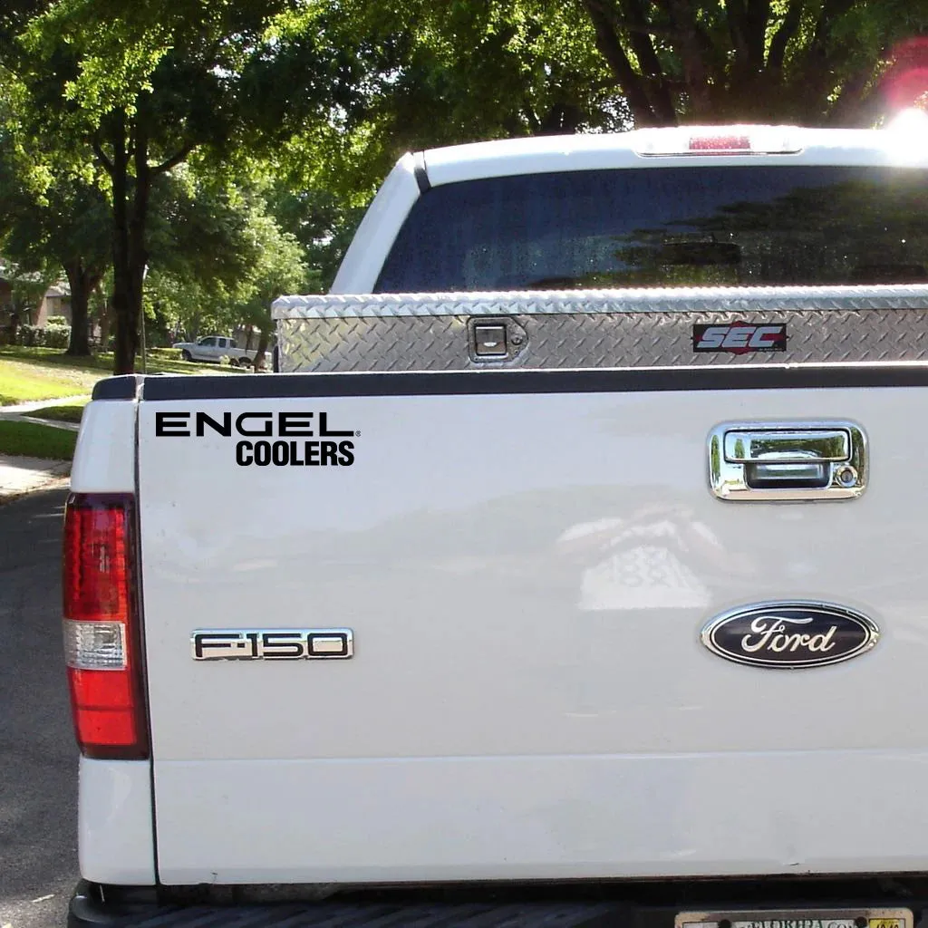 7.5 ENGEL COOLERS Window Decal in Black or Red and Blue