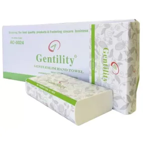 A&C Gentility Ultraslim Hand Paper Towels TAD 23x24cm 1ply 150 Sheets x 16 Packs/Carton AC-0024