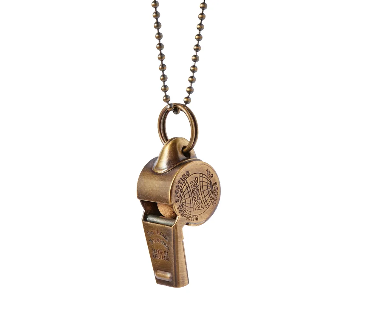 Acme x Admiral Goods Whistle Necklace Charm (No Chain included) - Antique Brass