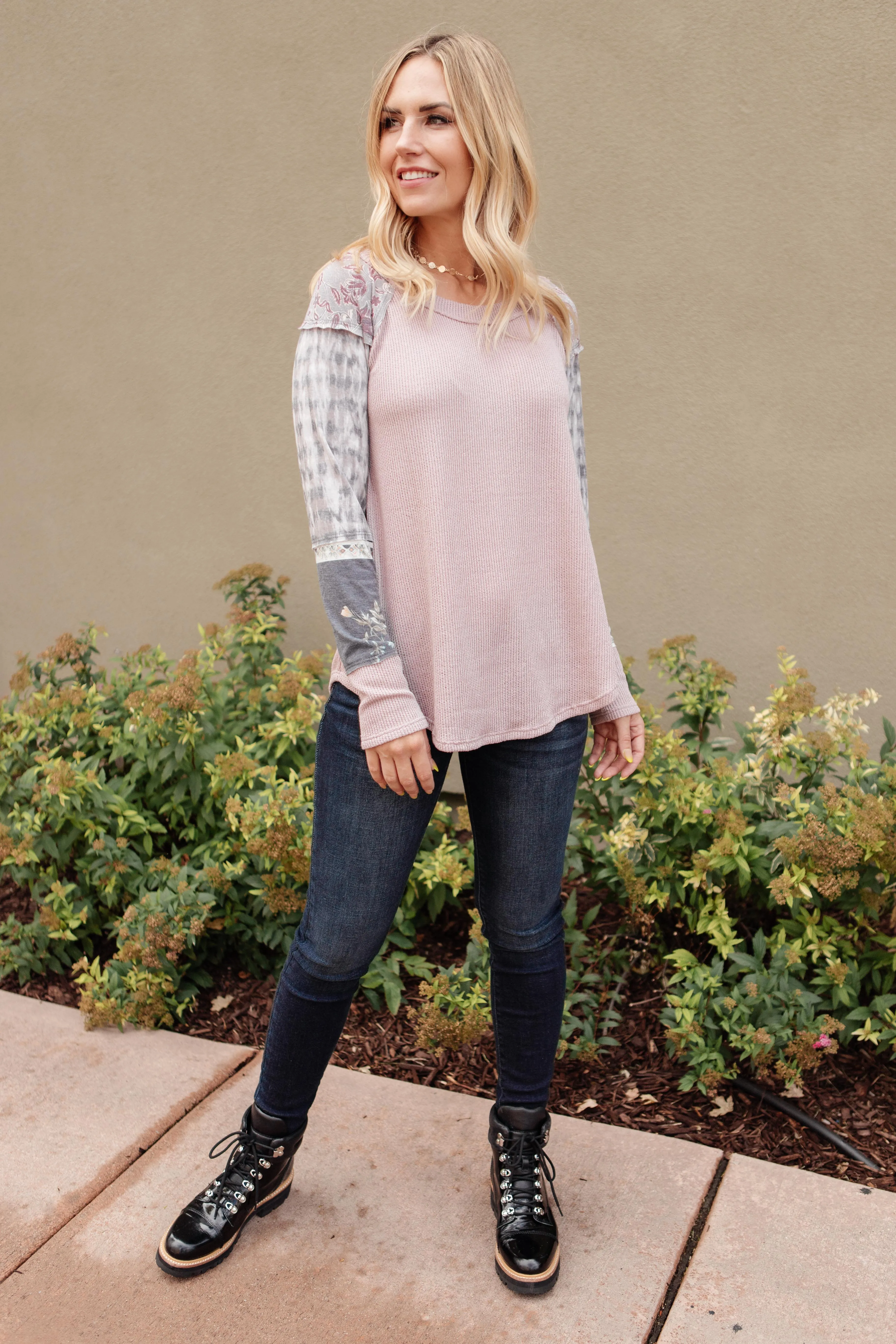 All About The Details Top in Dusty Lavender - On Hand