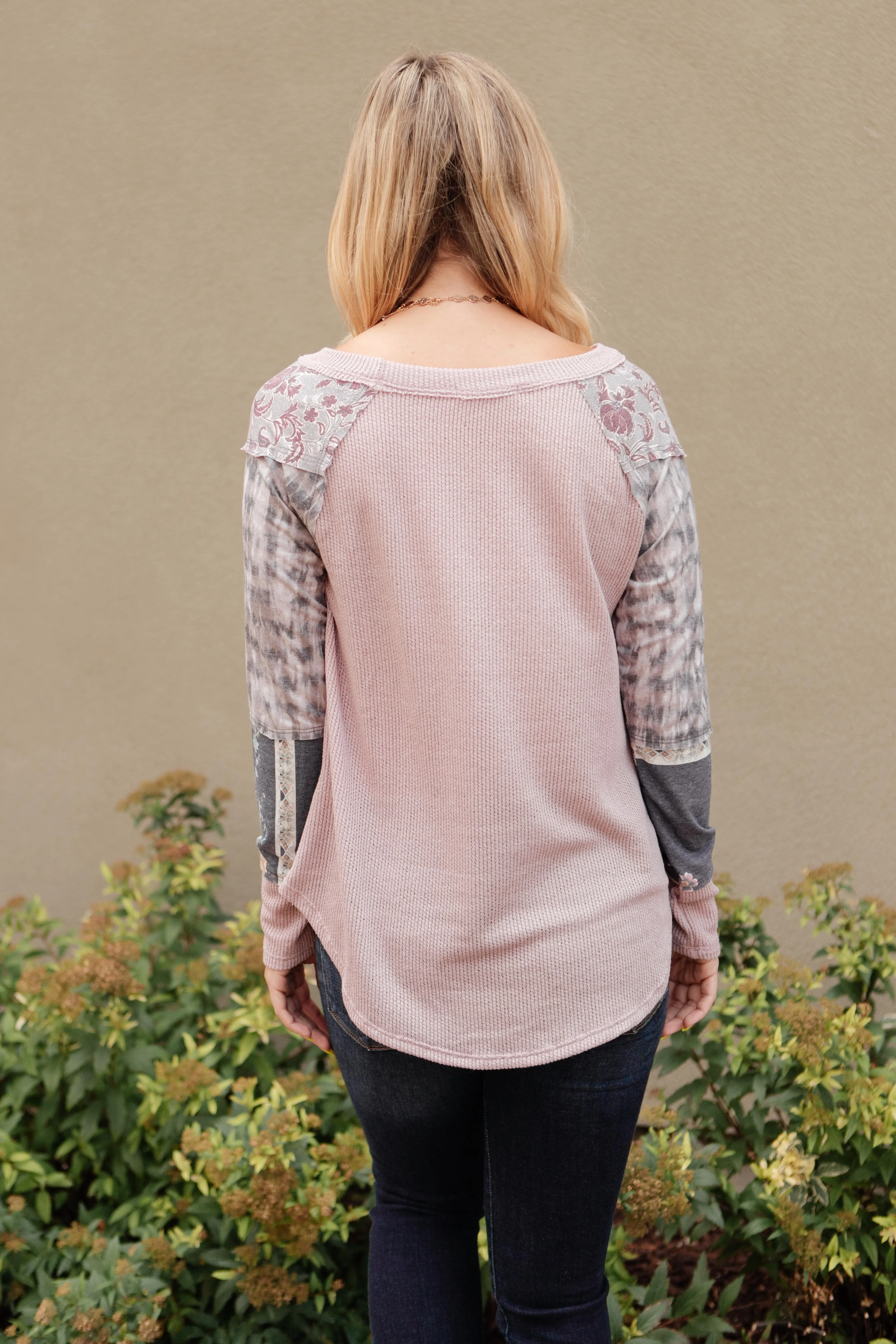 All About The Details Top in Dusty Lavender - On Hand