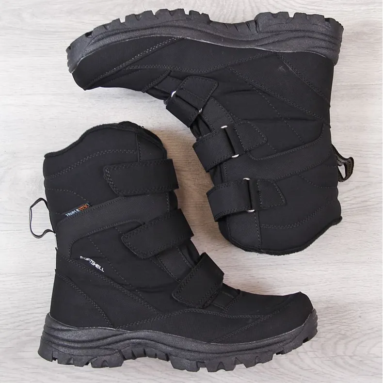 American Club black waterproof trekking snow boots