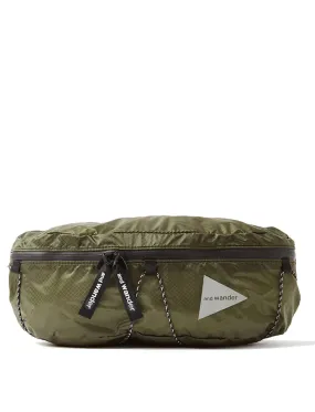 And Wander Sil Waist Bag Khaki