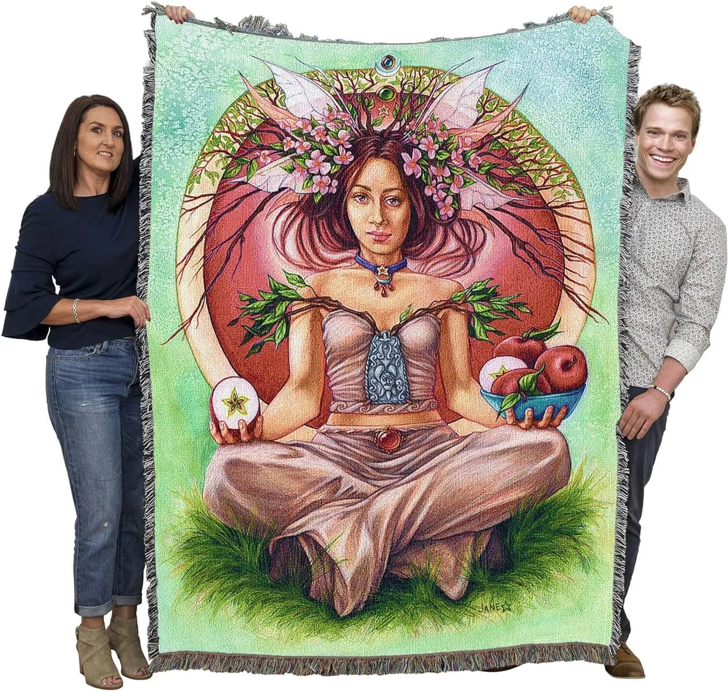 Apple Tree Fae Tapestry Blanket