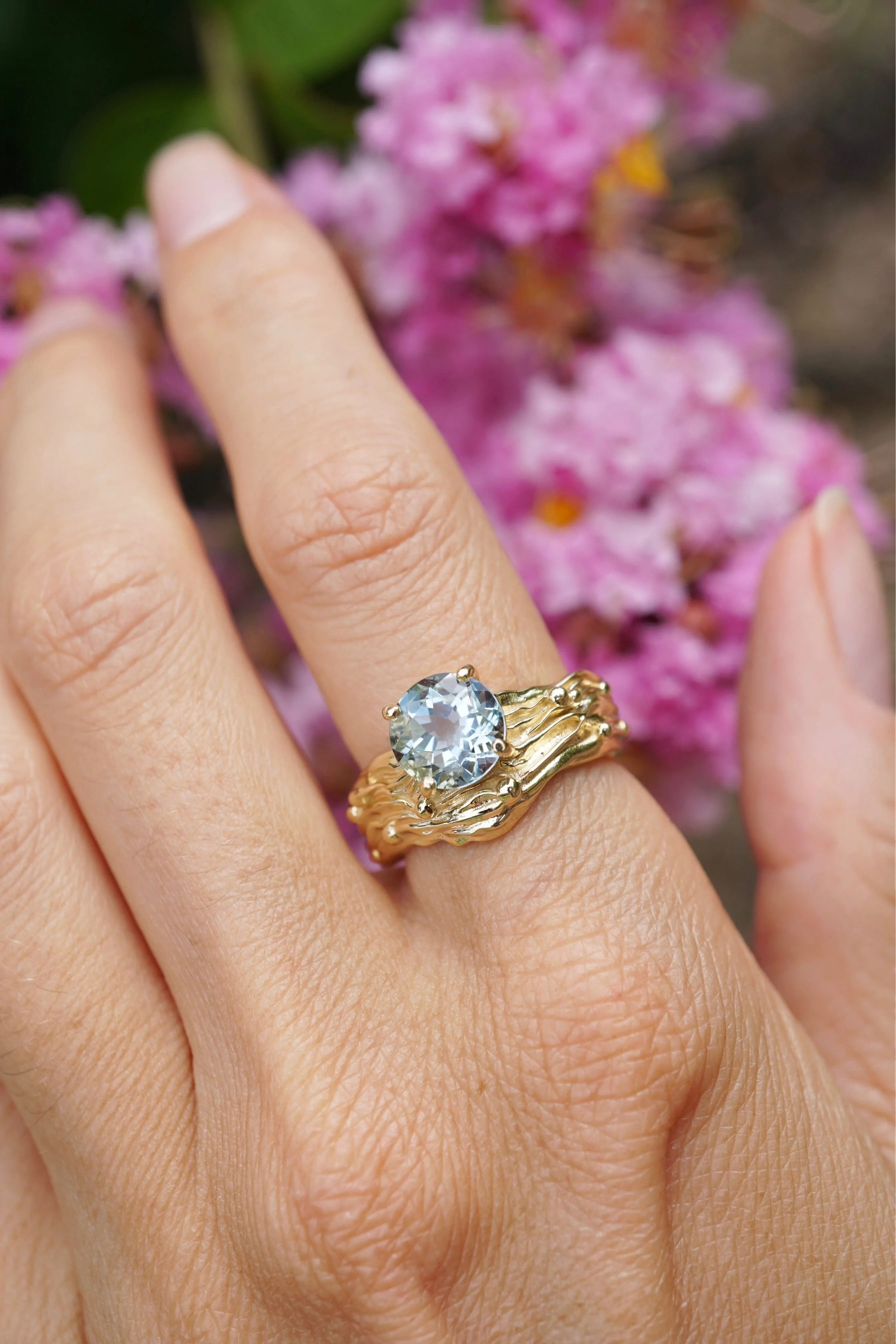 Aquamarine Water Ring