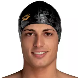 Arena 50th Anniversary Icons Team Stripe Swim Cap | Black