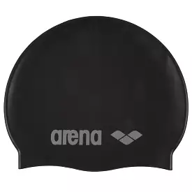 Arena Classic Silicone Jr Cap | Black - Silver