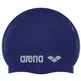 Arena Classic Silicone Swimming Cap | Denim - Silver