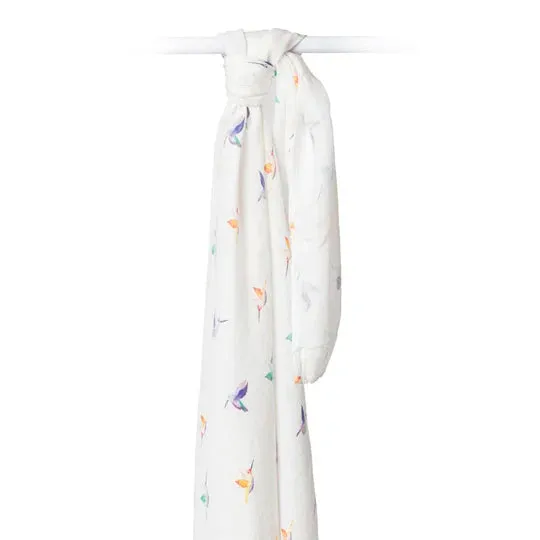 Bamboo Swaddle, Hummingbirds