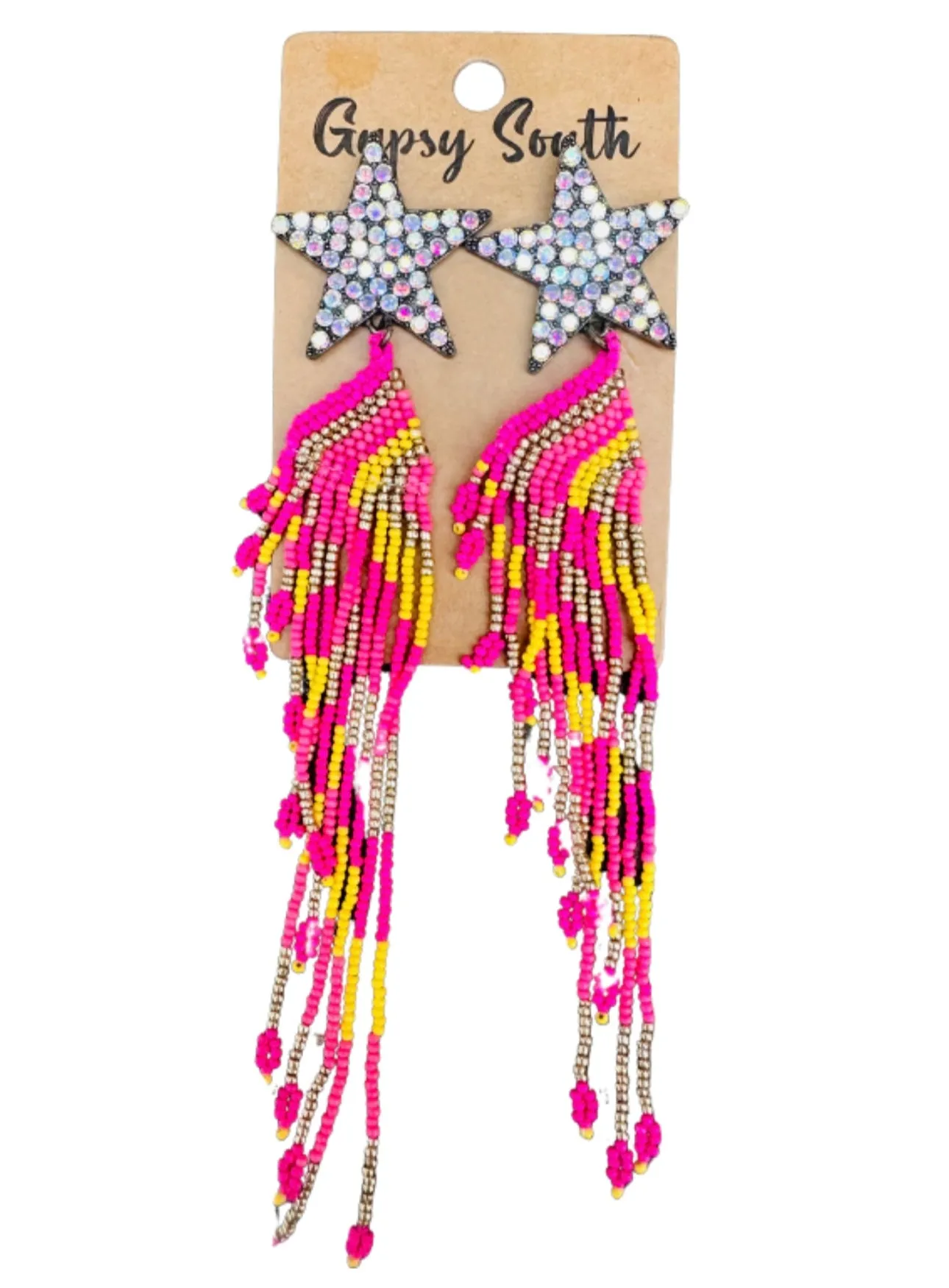 Beaded Star Earrings - Gypsy South