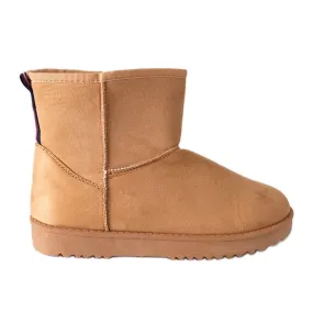 Beige Emmie flat sole snow boots