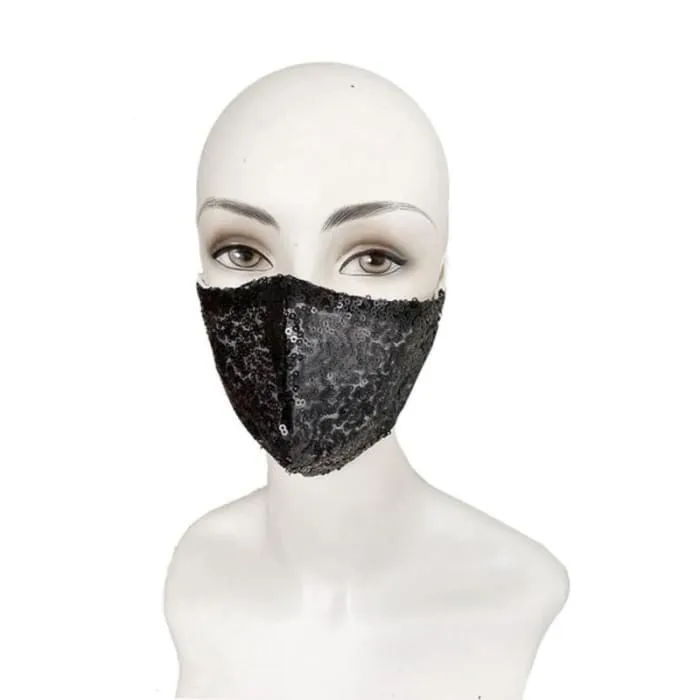 Black Sequin Mask