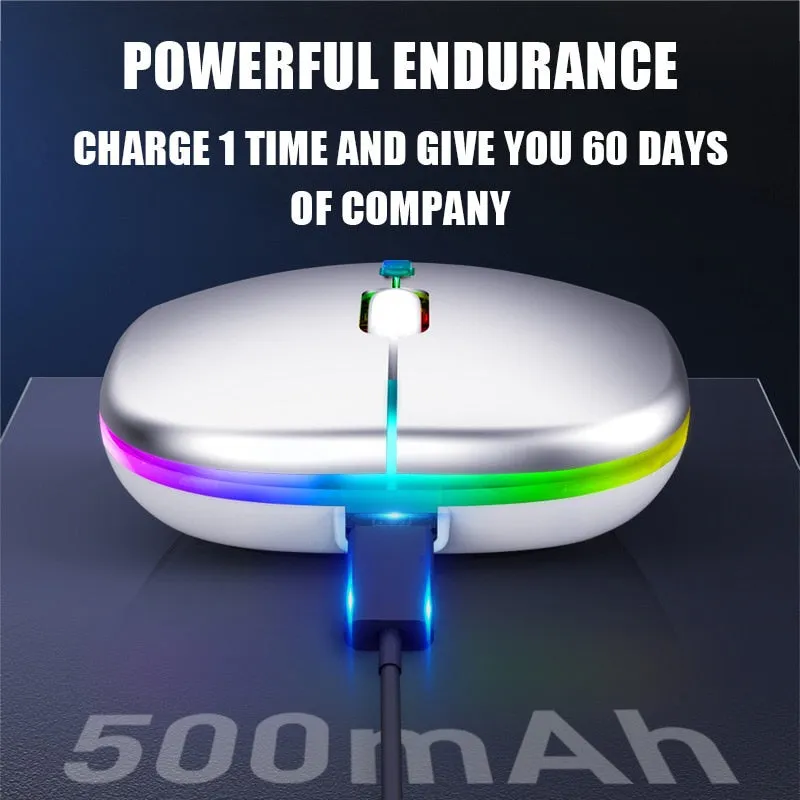 Bluetooth Wireless Mouse Charging Luminous 2.4G USB