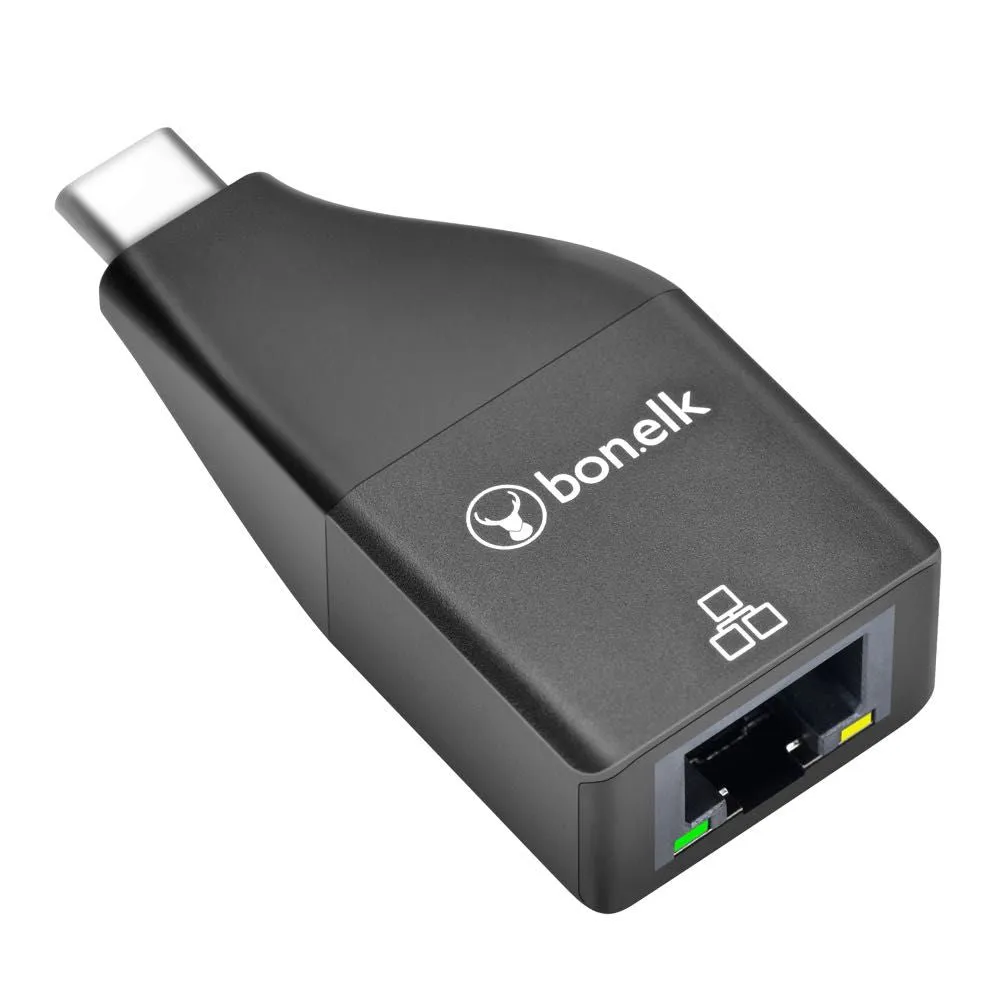 Bonelk USB-C to Gigabit Adapter (Black)