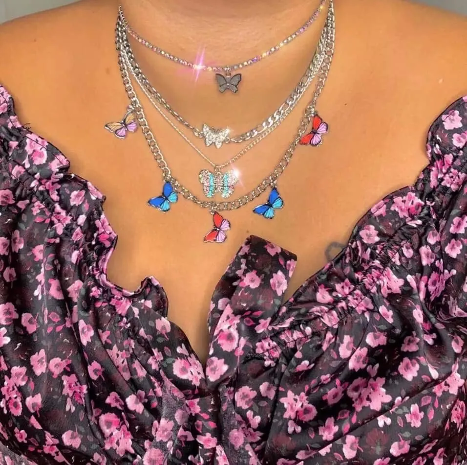 Butterflies Chain Necklace