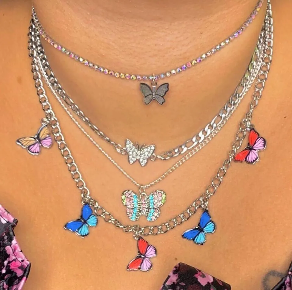 Butterflies Chain Necklace