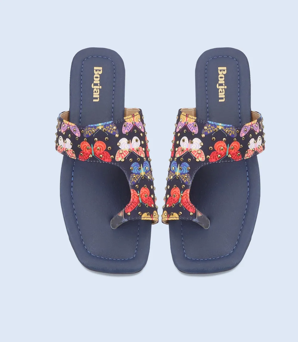 BW9454-NAVY-Women Chappal