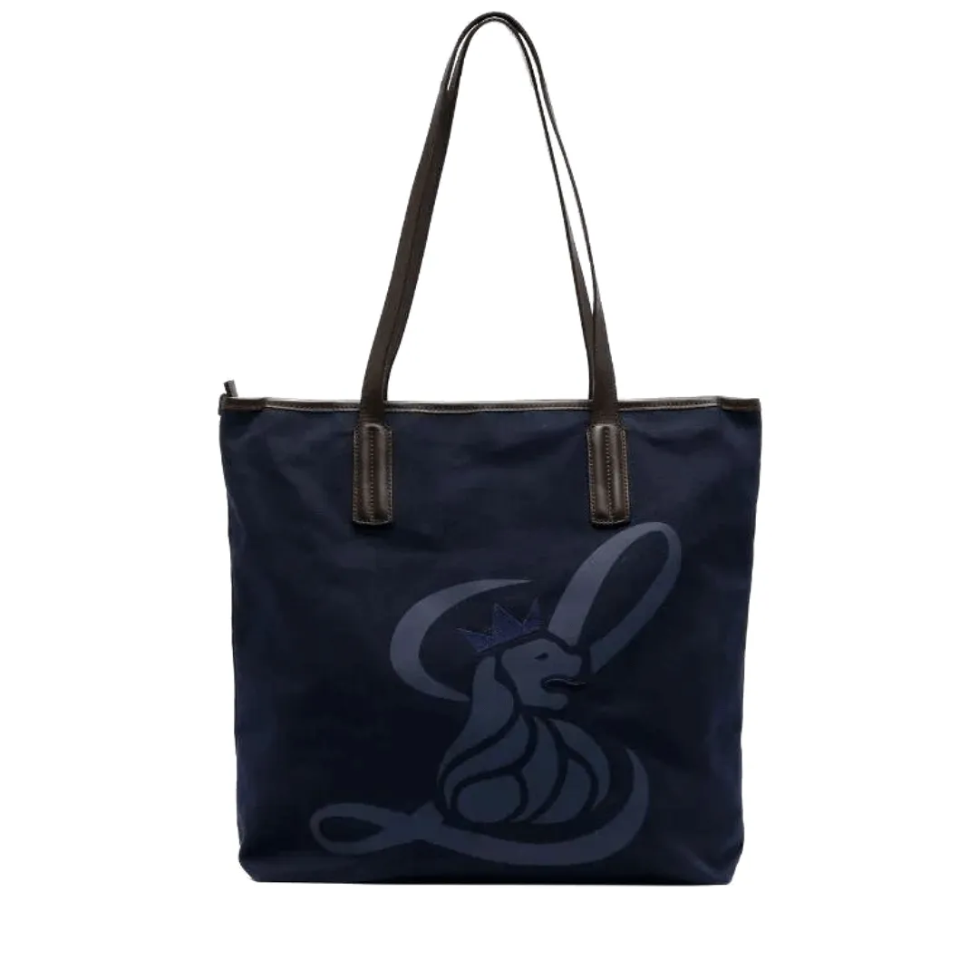 Canvas Lion Shopper - Navy