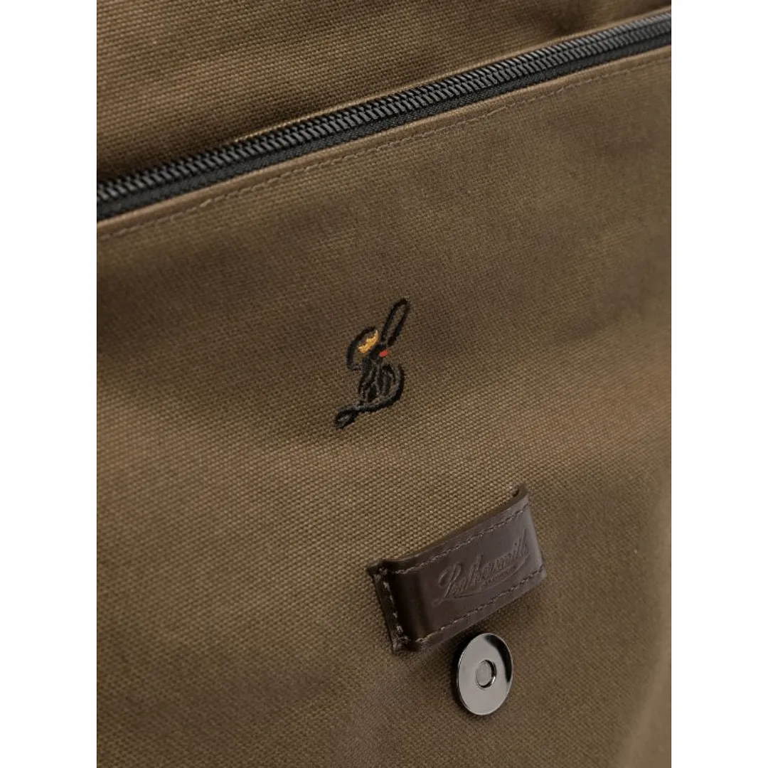 Canvas Plain Messenger Bag - Khaki