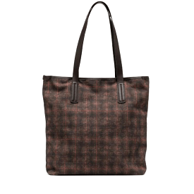 CANVAS TARTAN SHOPPER