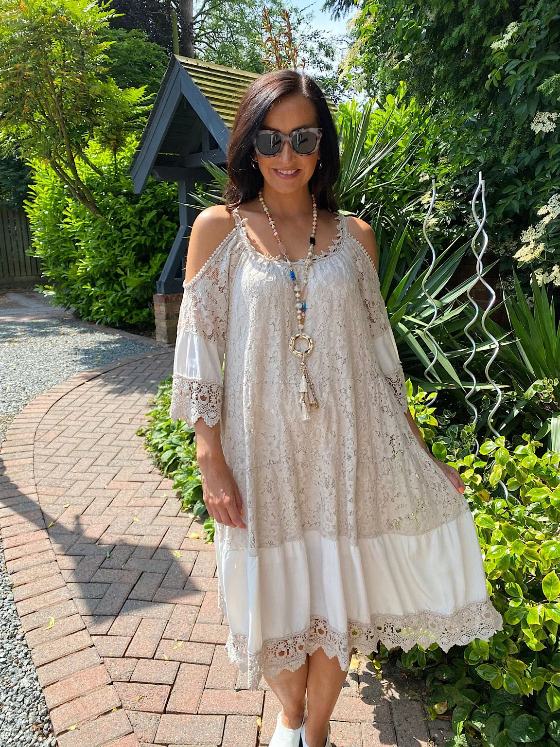 Cold Shoulder Lace Dress Florence