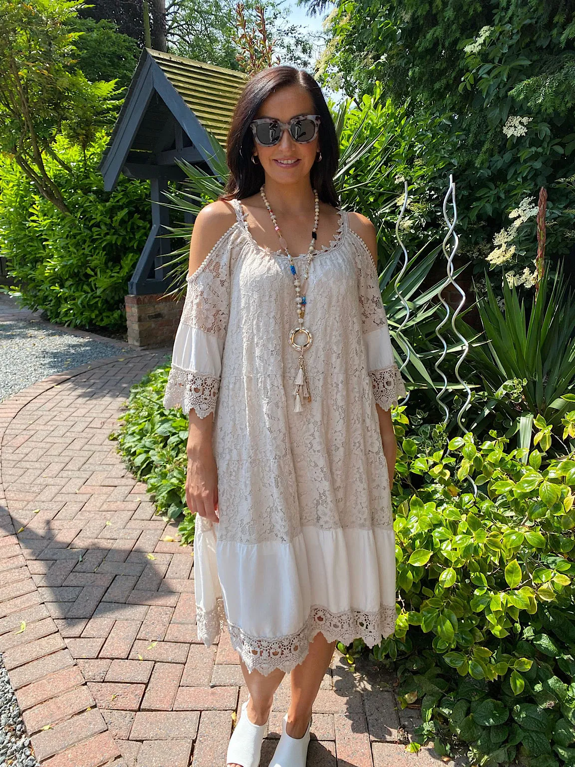 Cold Shoulder Lace Dress Florence