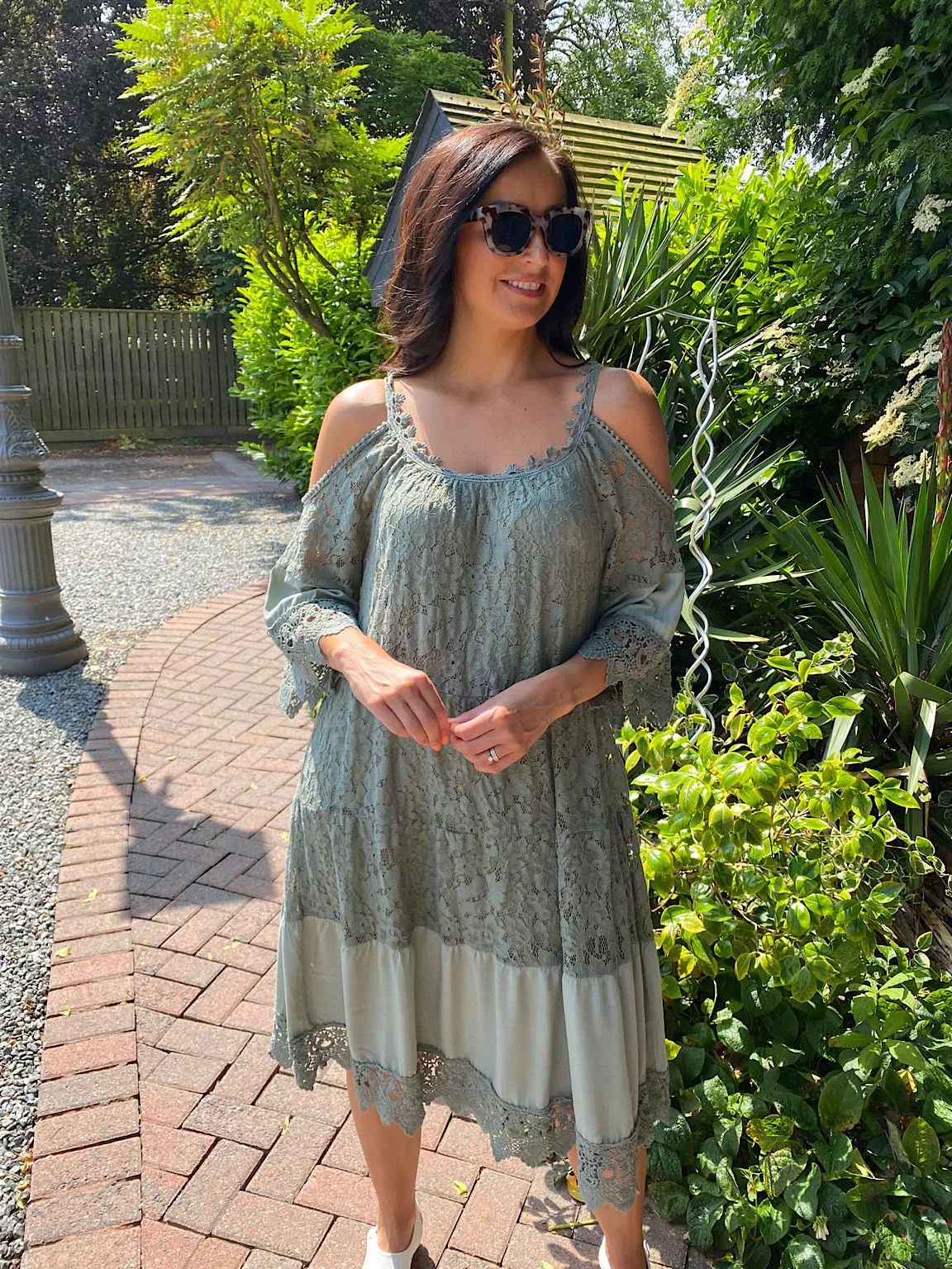 Cold Shoulder Lace Dress Florence