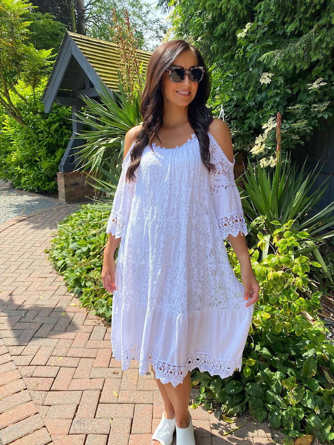 Cold Shoulder Lace Dress Florence