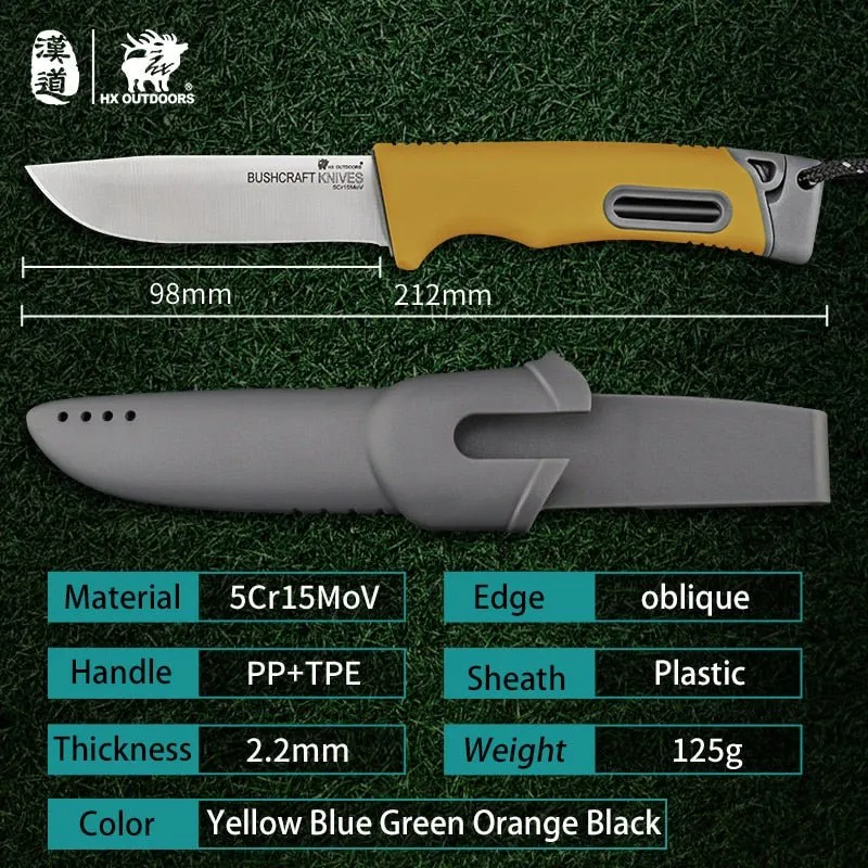 Couteau de bushcraft / survie en acier inoxydable lame 5CR15MOV HX - Bushcraft Knives