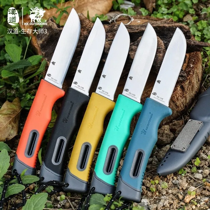 Couteau de bushcraft / survie en acier inoxydable lame 5CR15MOV HX - Bushcraft Knives