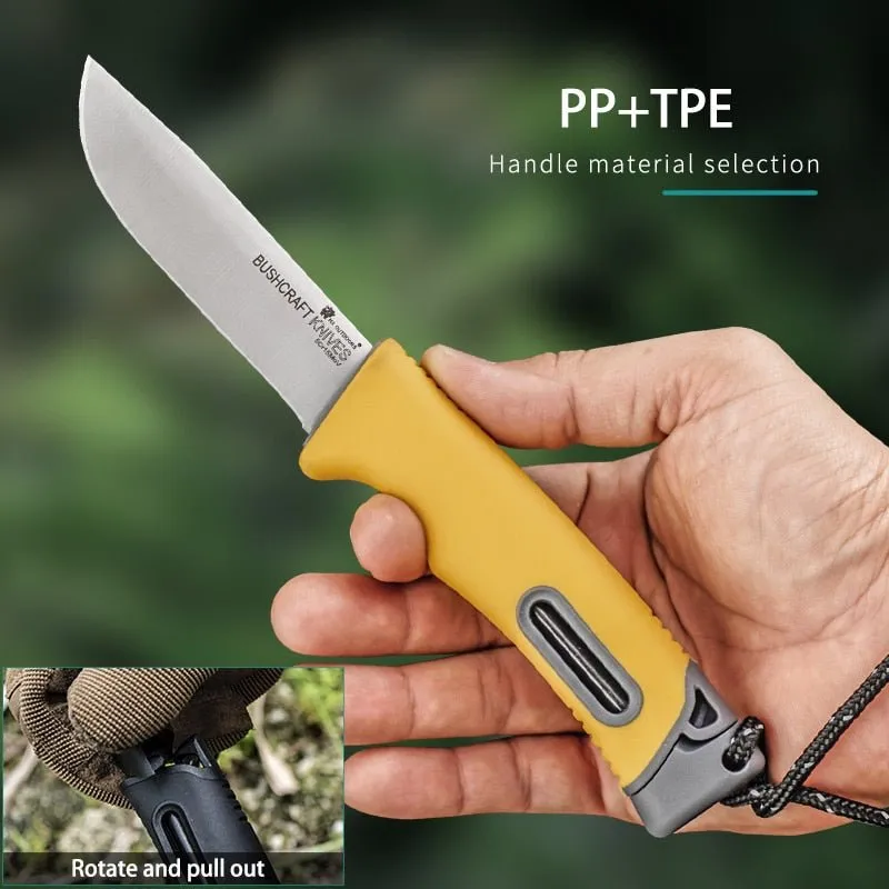 Couteau de bushcraft / survie en acier inoxydable lame 5CR15MOV HX - Bushcraft Knives