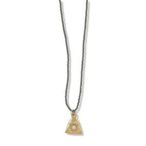 DANNI NECKLACE IN GOLD ON CHARCOAL BEADS