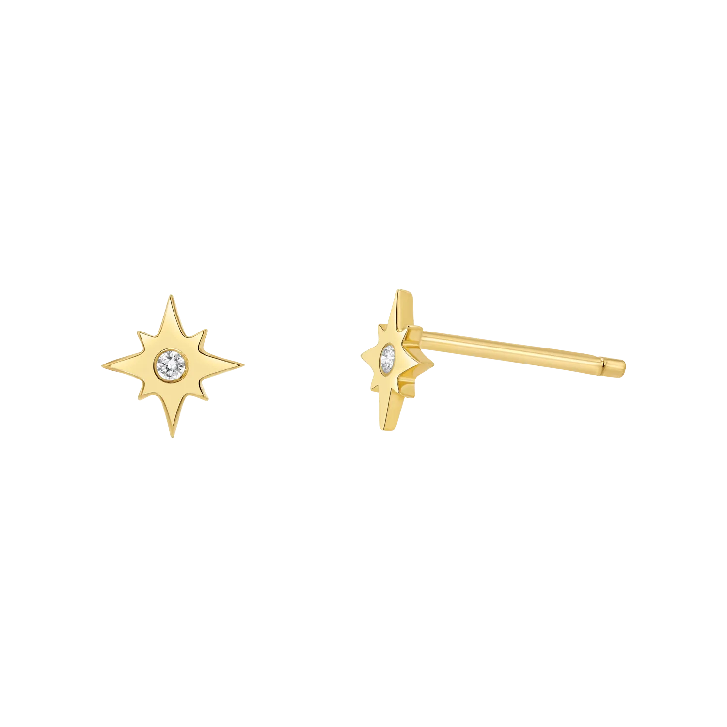 Diamond Starburst Stud Earrings