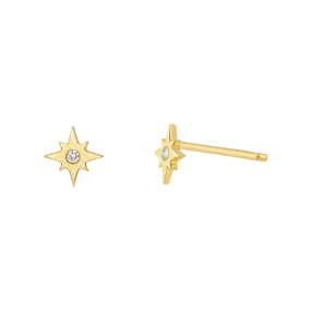 Diamond Starburst Stud Earrings