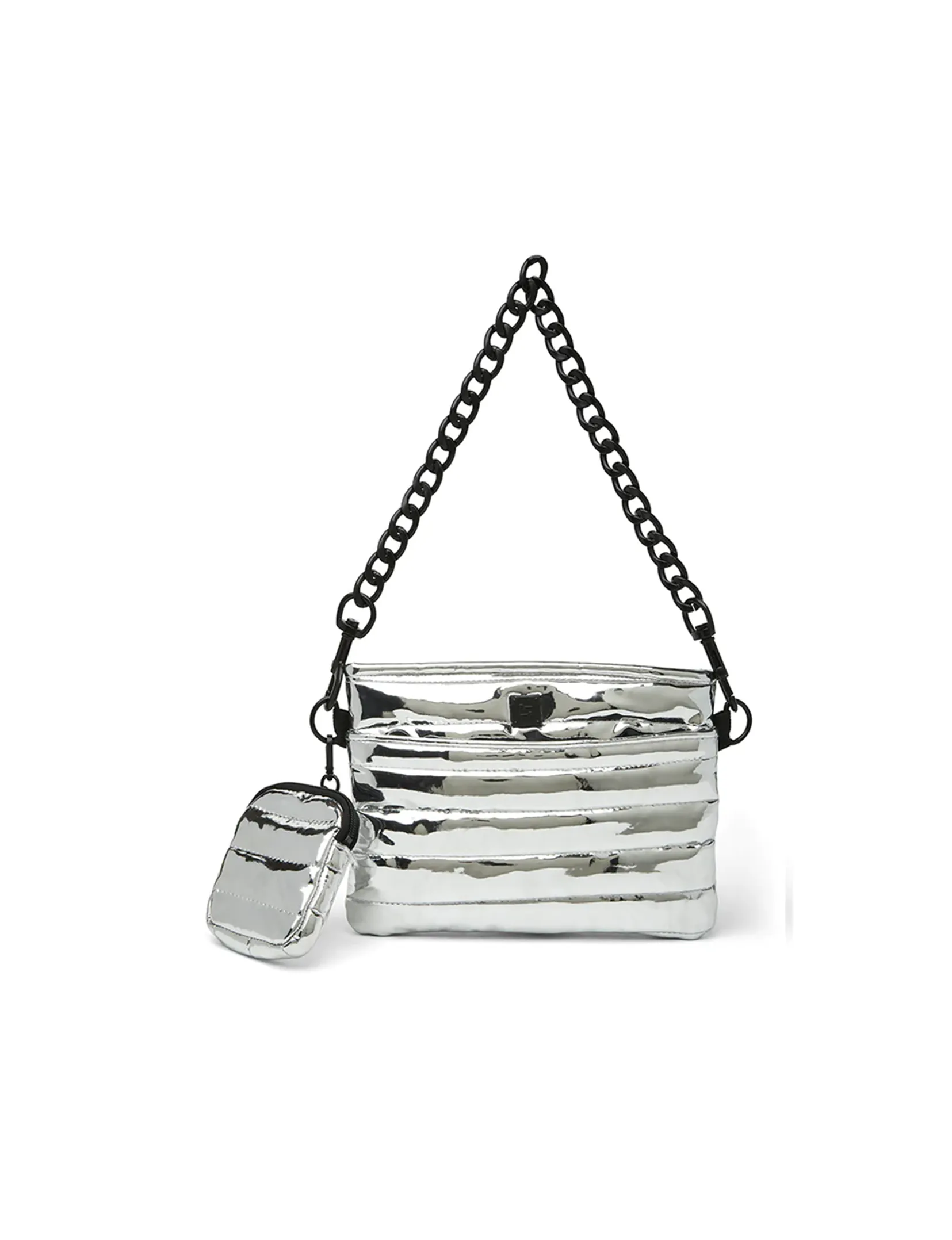 Downtown Crossbody, Silver Mirror