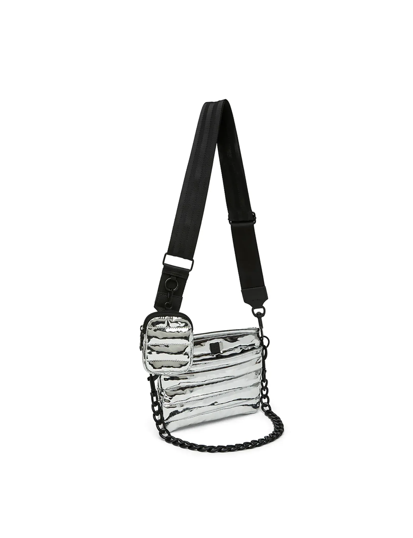 Downtown Crossbody, Silver Mirror