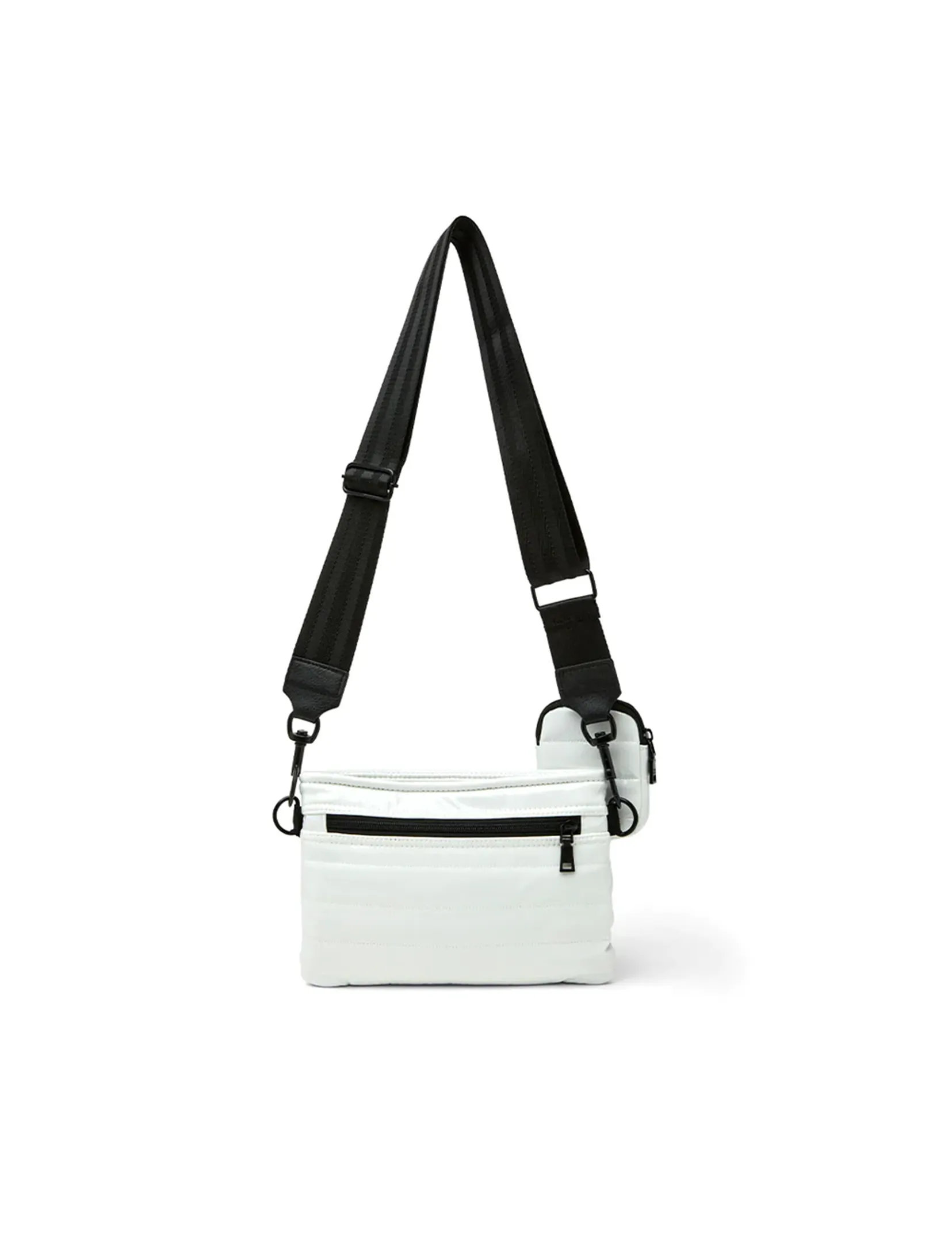 Downtown Crossbody, White Patent