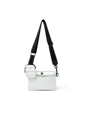 Downtown Crossbody, White Patent