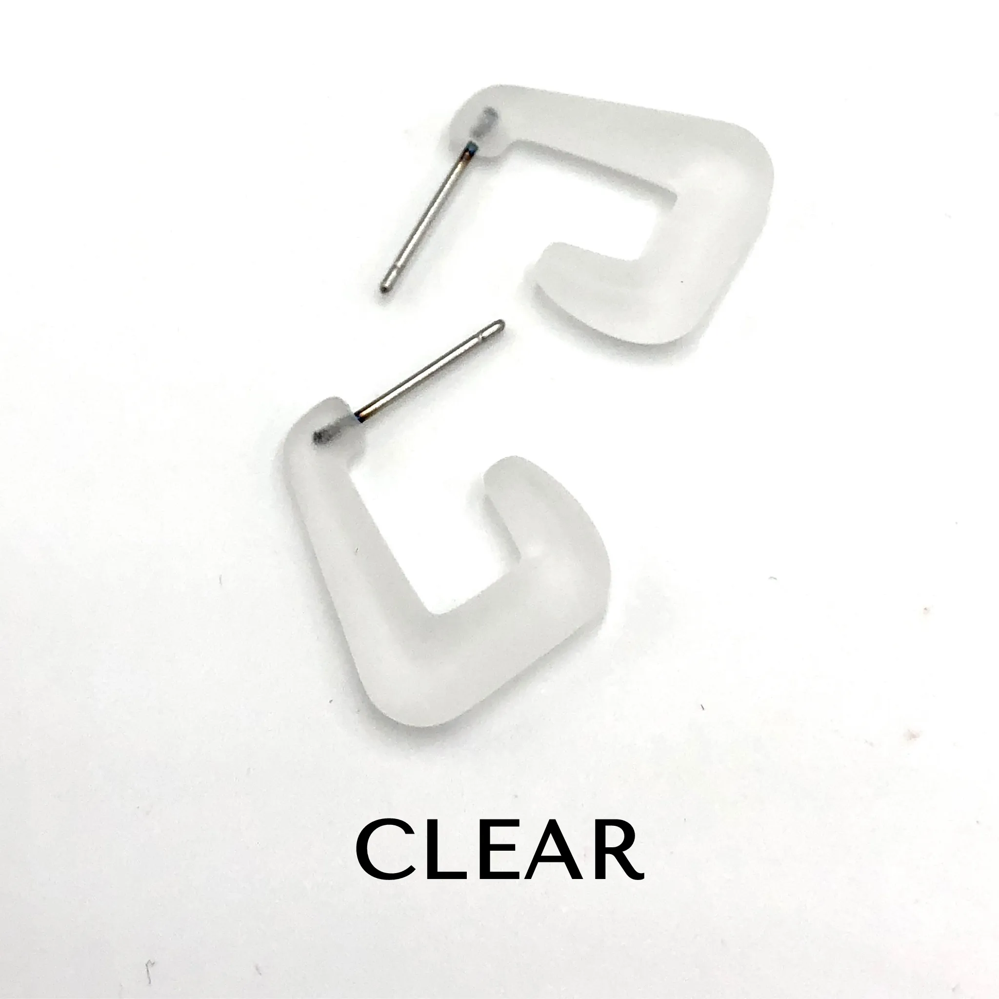 Elle Frosted Hoop Earrings