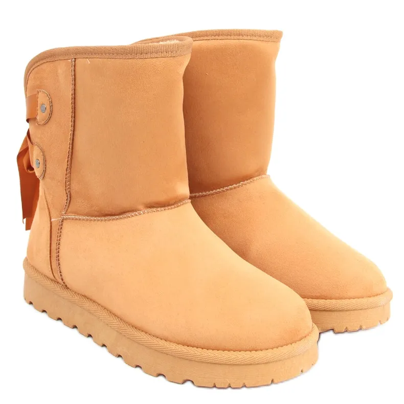 Emusy snow boots with Stella Camel bows brown