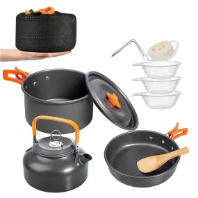 Ensemble kit de cuisine popote camping en aluminium LISM - Outdoor kit