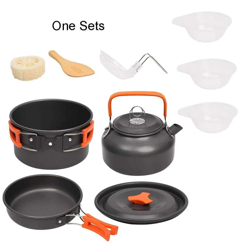 Ensemble kit de cuisine popote camping en aluminium LISM - Outdoor kit